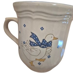Vintage Homestyle Country Geese Goose Stoneware China Cup Brand New